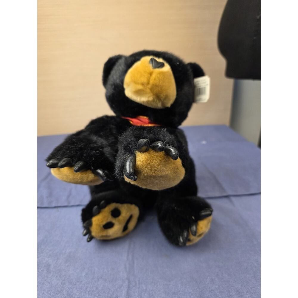 BJ Toy Co Floppy Black Bear Plush Stuffed Animal with Claws 9250-13 9 inch
